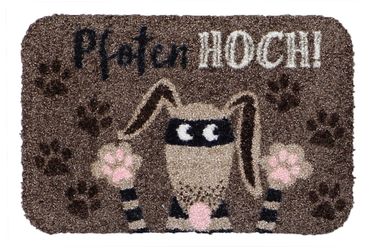 Salonloewe Minimatte Pfoten hoch Hund lustige kleine Fu&szlig;matte Schuhablage – Bild 1