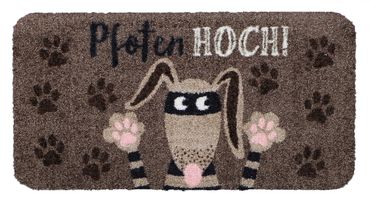 Salonloewe Minimatte Pfoten hoch Hund lustige kleine Fu&szlig;matte Schuhablage – Bild 2