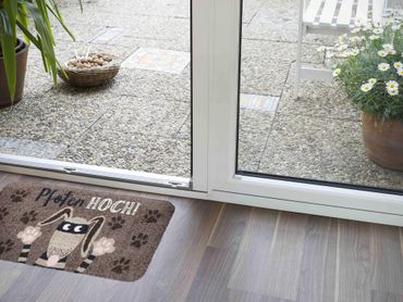 Salonloewe Minimatte Pfoten hoch Hund lustige kleine Fu&szlig;matte Schuhablage – Bild 4