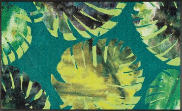 wash+dry Fu&szlig;matte Philo Leaves waschbare Schmutzmatte floral Blumenmotiv – Bild 2