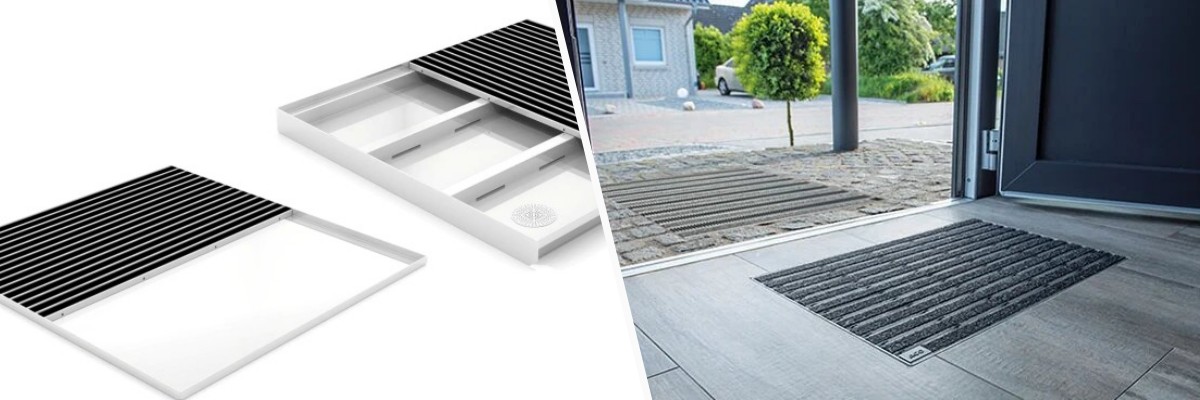 Rahmen oder Bodenwanne für eingelassene Fußmatten – welche Lösung ist die richtige?