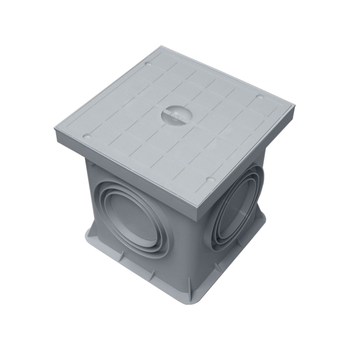 Marley Einlaufschacht ohne Boden 200x200mm mit Schachtdeckel Hofablauf Revisionsschacht