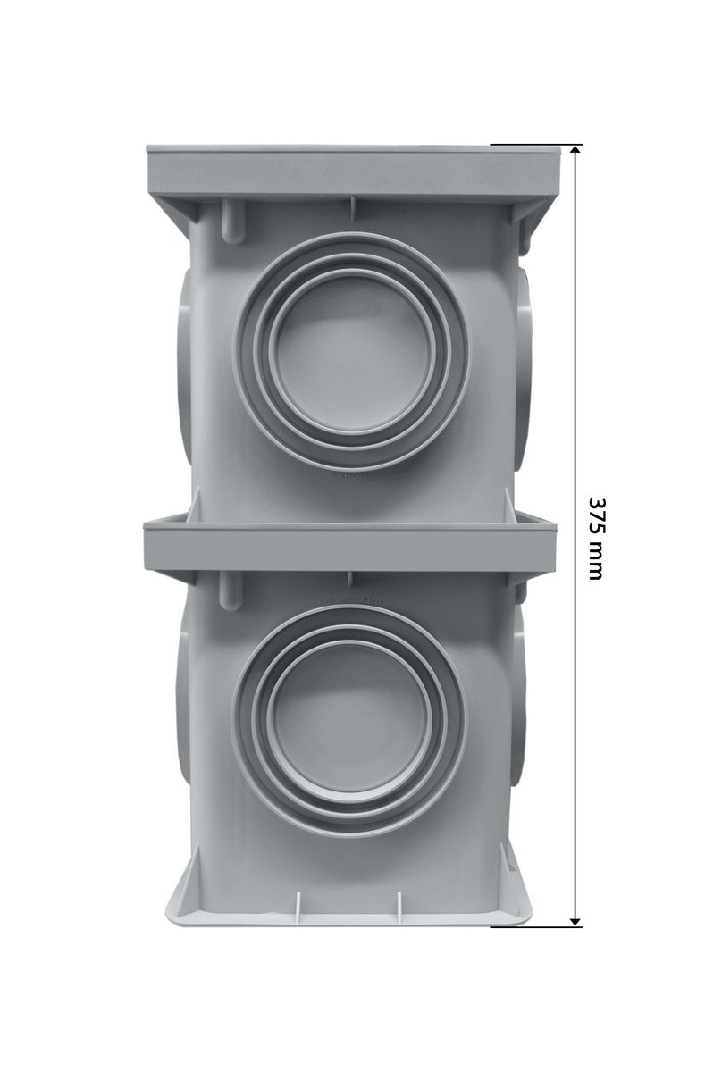 Marley Einlaufschacht ohne Boden 200x200mm mit Schachtdeckel Hofablauf Revisionsschacht