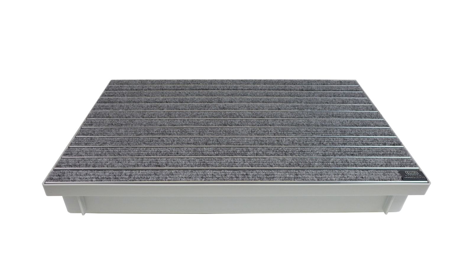 EMCO 60x40cm Eingangsmatte Rips Anthrazit 22mm + ACO Bodenwanne