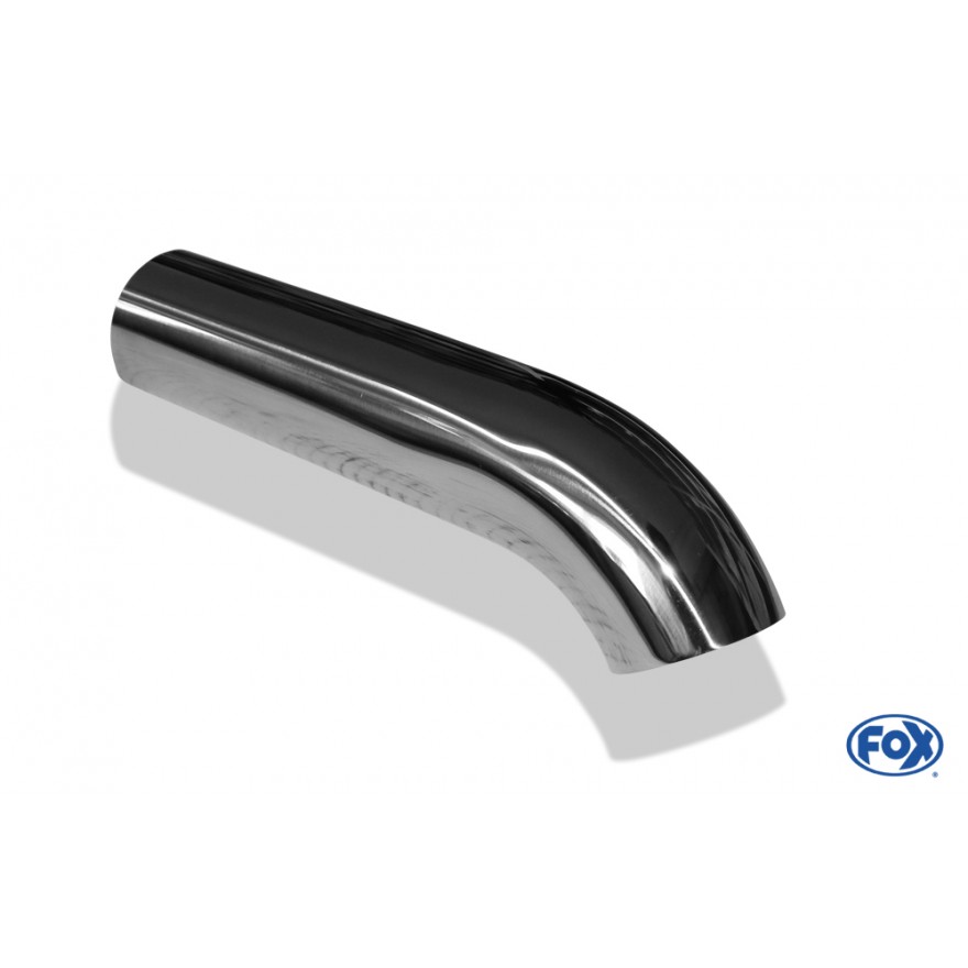 Fox Edelstahl Auspuff Endrohr Anschweißbar 100mm Rund L: 300mm Typ 13