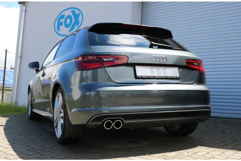 FOX 70mm Komplettanlage Audi A3 8V 3 Türer S Line 1.4l TFSI 90/92/103/110kW - 2x80 Typ 16 | Sportauspuff Online Bestellen