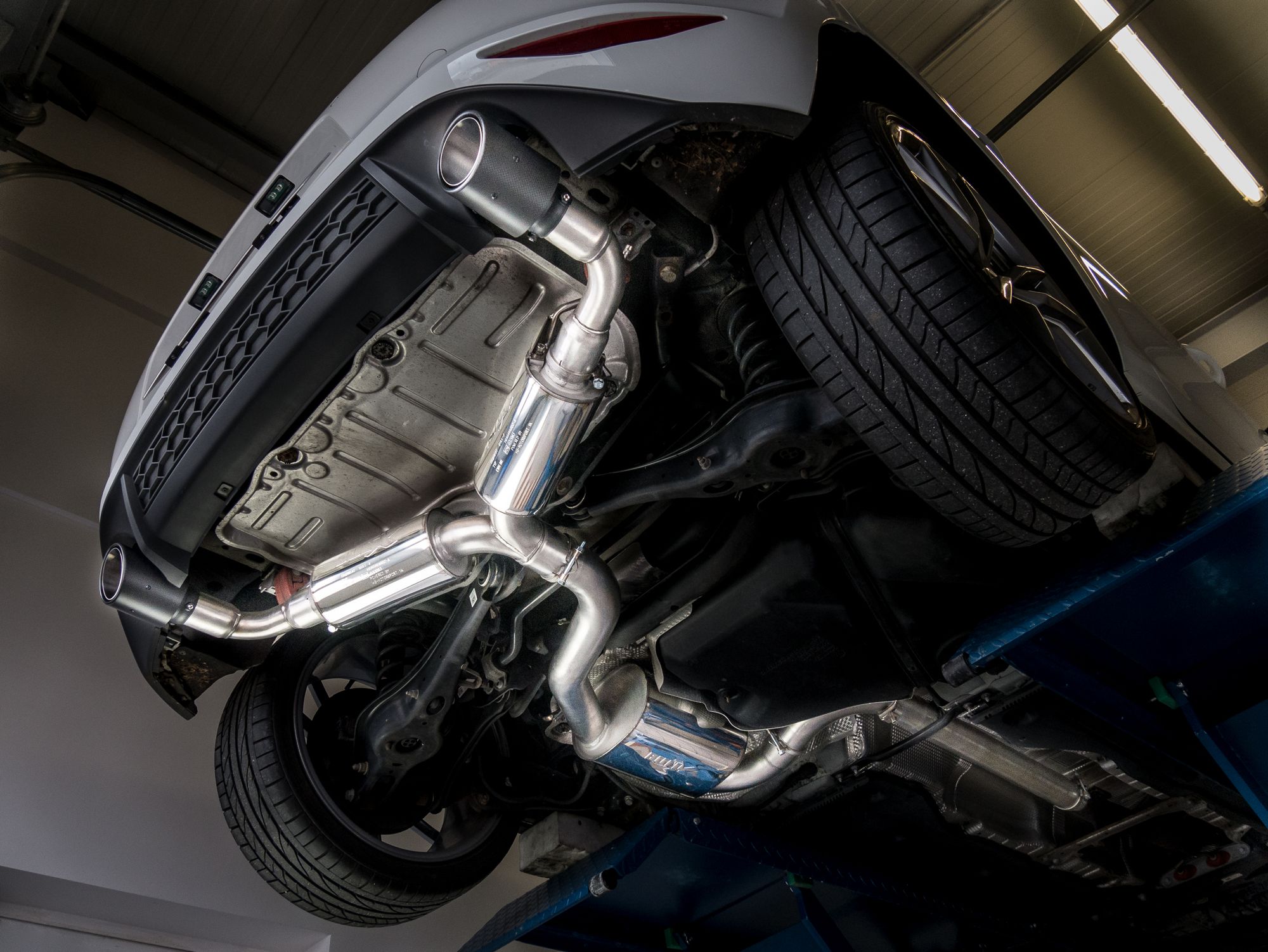 Bull-X 76mm Duplex Sportauspuff Komplettanlage passend für Audi A3