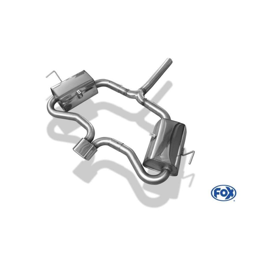 FOX Duplex Komplettanlage Mini R53 Cooper S 02-06 - 1x135x80mm Typ 52 ...