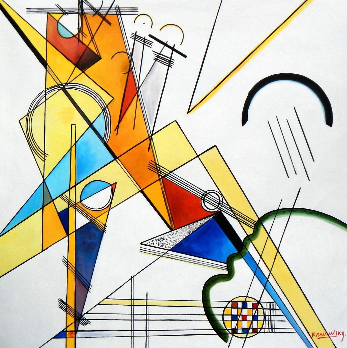 Wassily Kandinsky - Gewebe m94722 120x120cm beeindruckendes