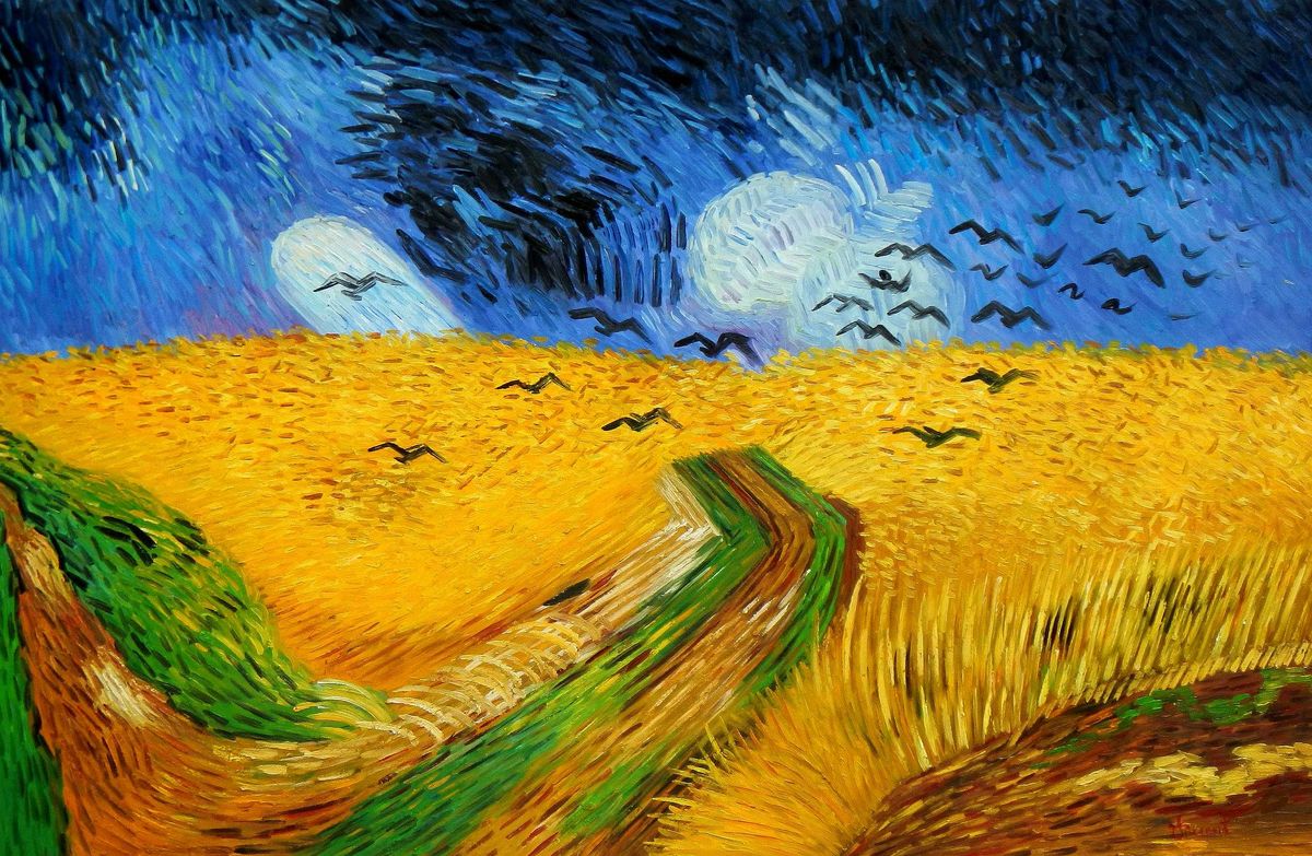 Vincent van Gogh - Kornfeld mit Krähen p95330 120x180cm Ölgemälde