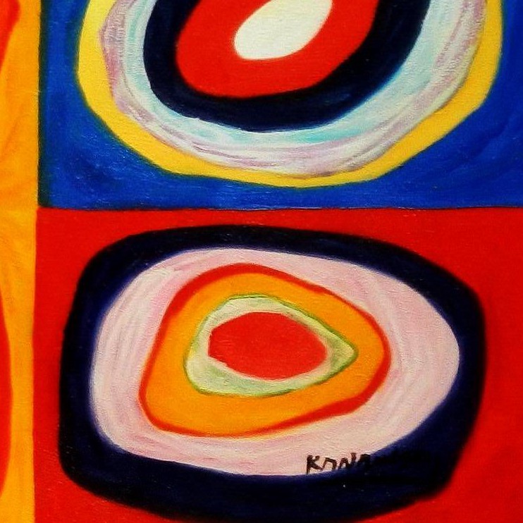 Wassily Kandinsky - Farbstudie Quadrate f96244 60x120cm exquisites