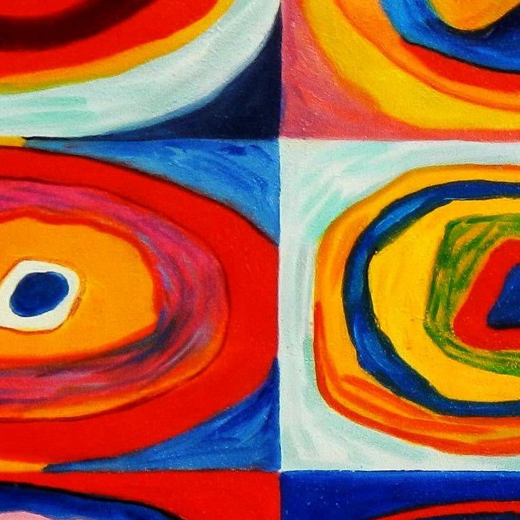 Wassily Kandinsky - Farbstudie Quadrate f96244 60x120cm exquisites