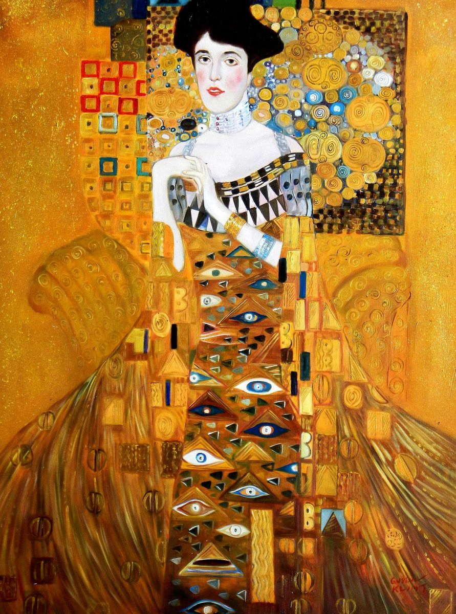Ölgemälde 90x60cm Leinwand G101748 Gustav Klimt Portret Adele Bloch Bauer II
