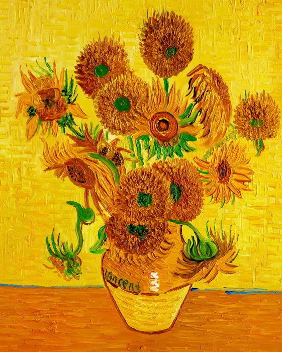 Vincent van Gogh Fünfzehn Sonnenblumen b97248 40x50cm