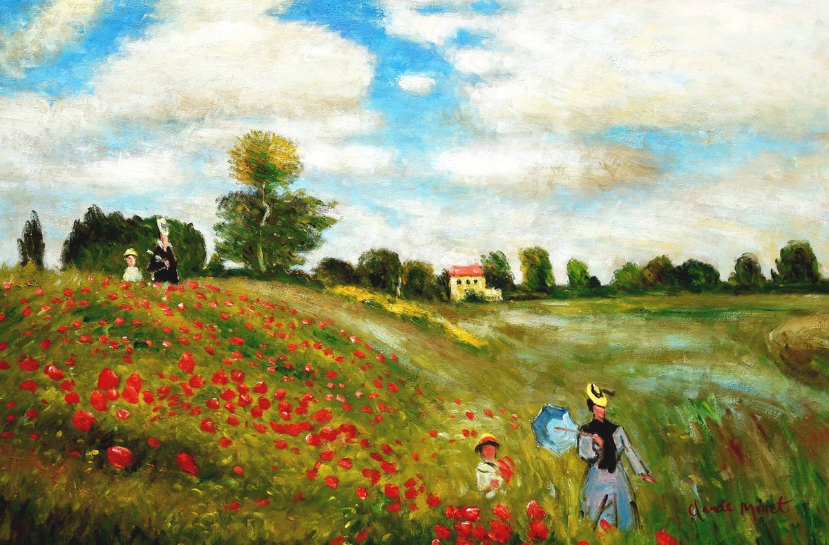 Claude Monet - Mohnfeld Bei Argenteuil D98442 60x90cm Exzellentes ...