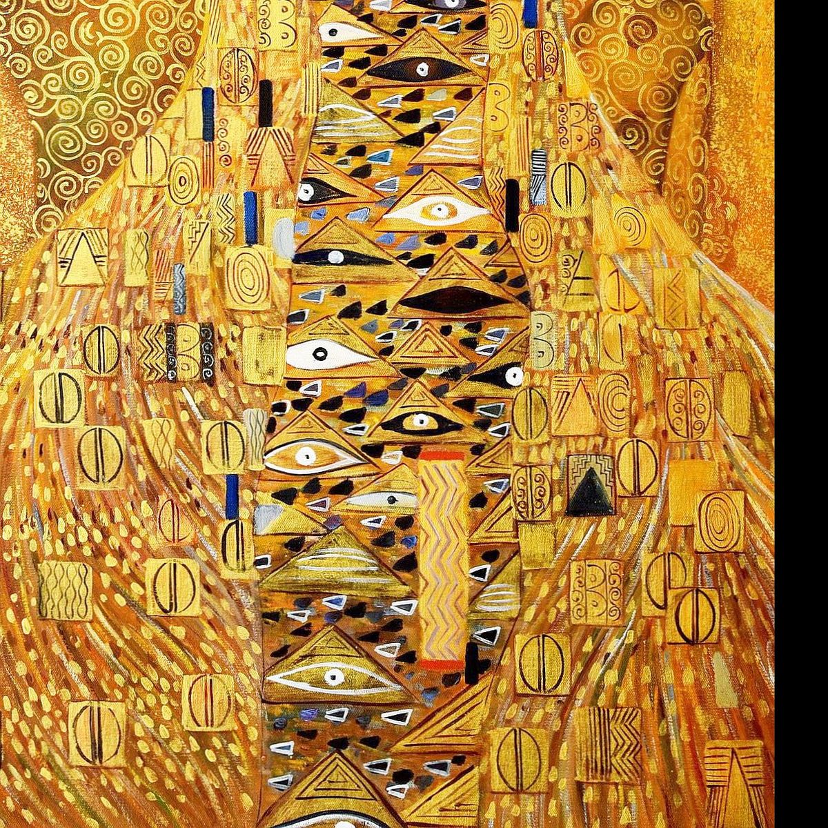 Kunstdruck Gustav Klimt Bildnis Der Adele Bloch-Bauer Auf Glas Als