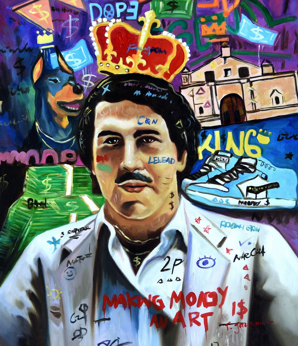 King Pablo Escobar C99466 50x60cm Pop Art Gem Lde PlentyShop LTS C99466