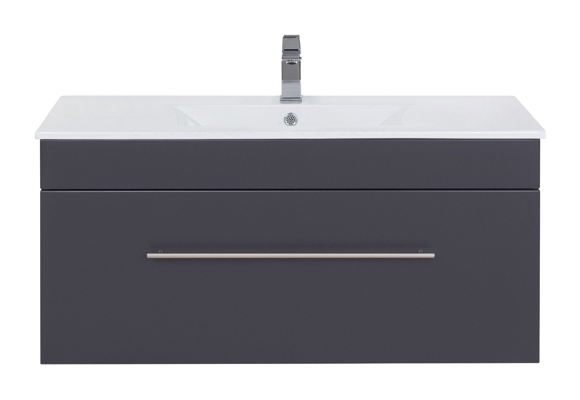 Badmöbelset "Basic" 100cm, mit Waschtisch, Unterschrank Badmöbel