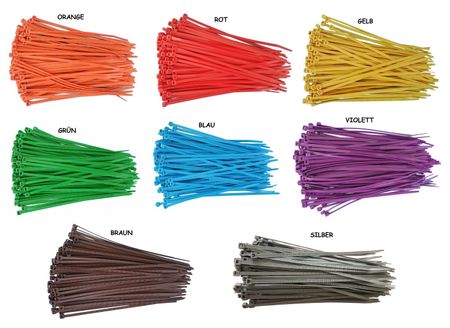 100 x Kabelbinder 7,8x540mm natur oder schwarz