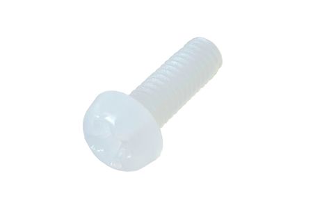 10 x Kreuzschlitz Schraube und Mutter Kunststoff M5 30mm natur