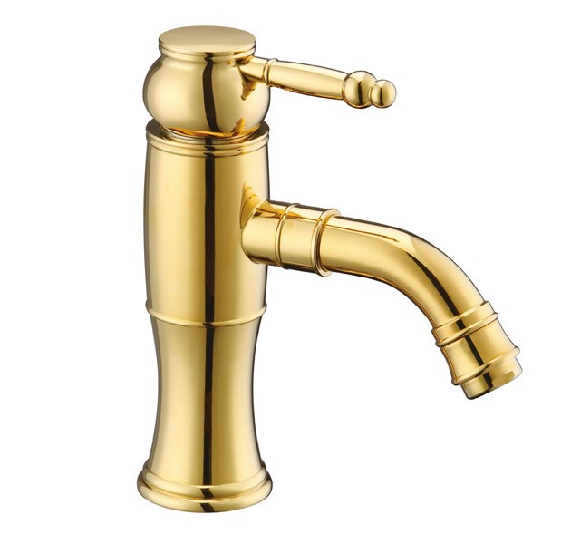 Retro Gold Design Waschbecken Waschschale Waschtisch Einhebel Armatur