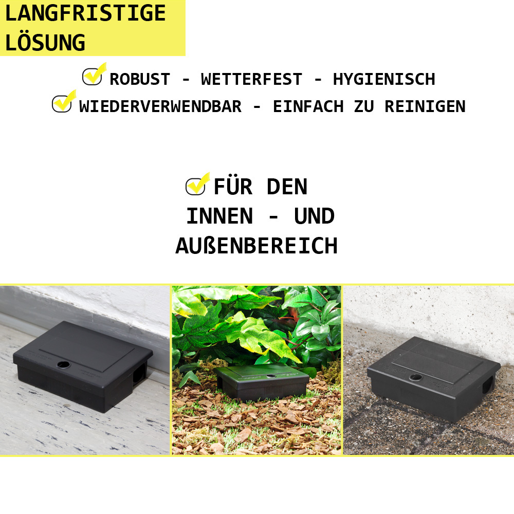 4x Köderbox Mäuseköderbox Mäusefalle Köderstation Mäuseköder Maus - Foto 14