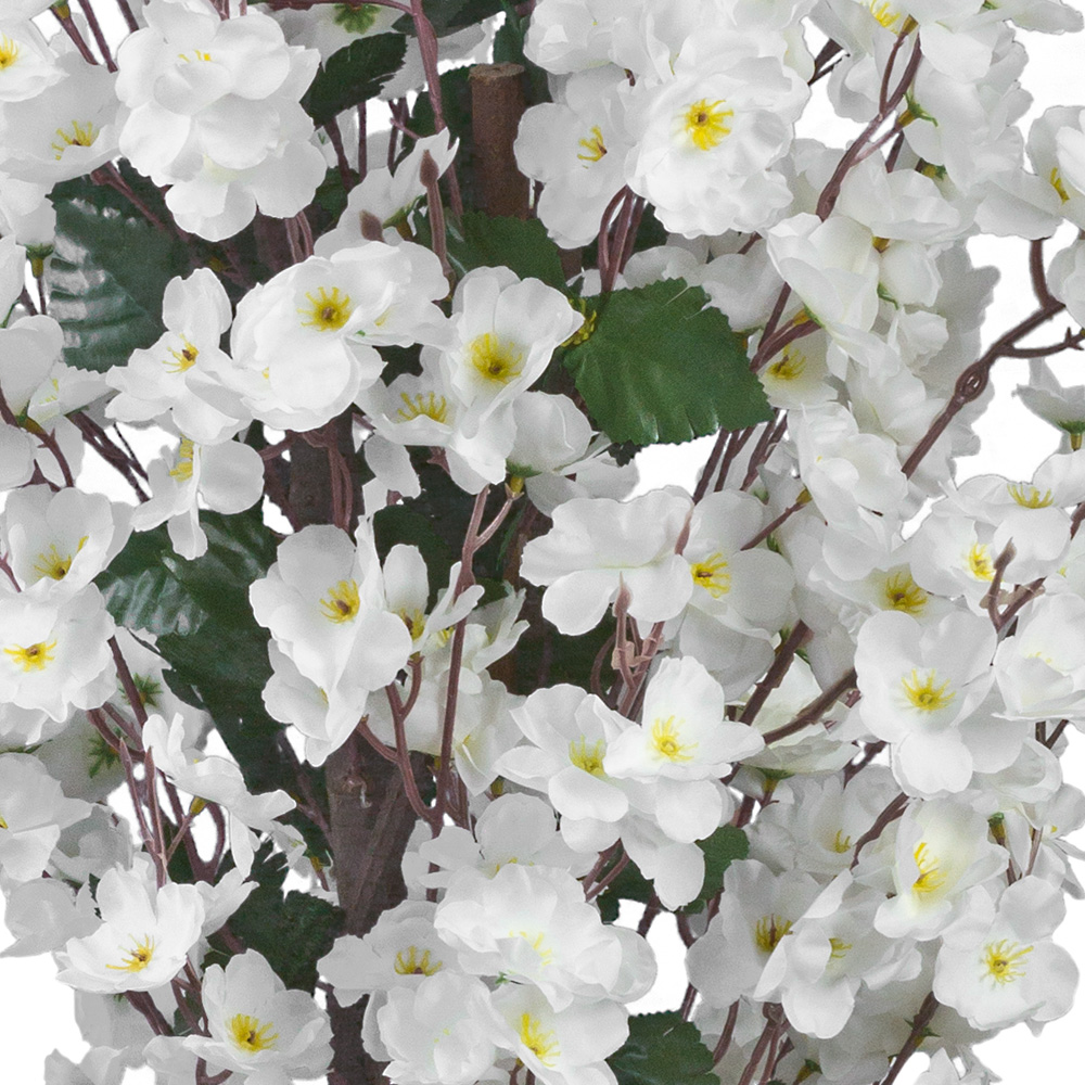 Kirschbaum Kunstpflanze Kunstbaum Baum Künstliche Pflanze Kirschblüte  Künstlich Echtholzstamm Innendekoration Deko 120 cm Decovego