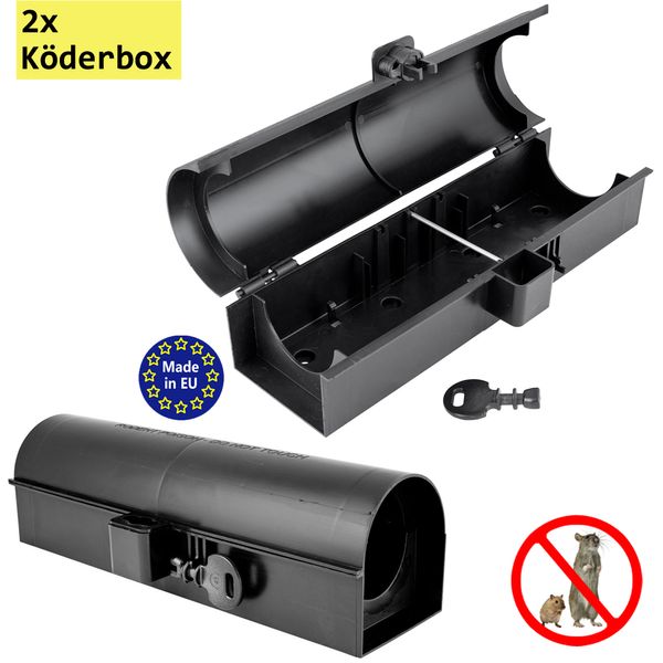 4x Köderbox Mäuseköderbox Mäusefalle Köderstation Mäuseköder Maus - Foto 6