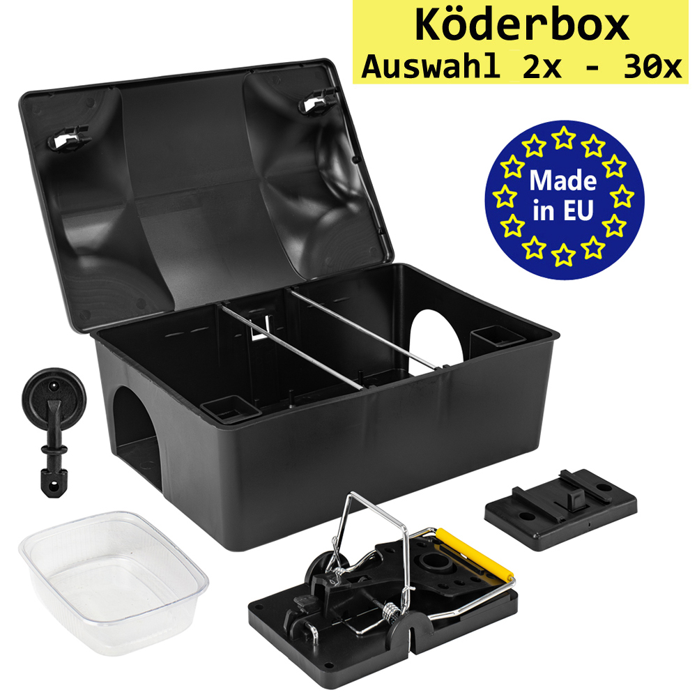 Schdlingsbekmpfung Box Fr Innen Und Auen Rattengift Portionskder Extra  Stark 4X Ratten Kderbox I Sicher Fr Kind Und Tier I Effektive Kderboxen  Rattengift Extra Stark Kderbox Fr Ratten Kindersicher
