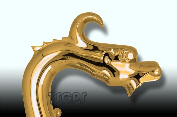 Romantisch Nostalgisch Retro Bad Kreuzgriff Armatur Drachen Gold