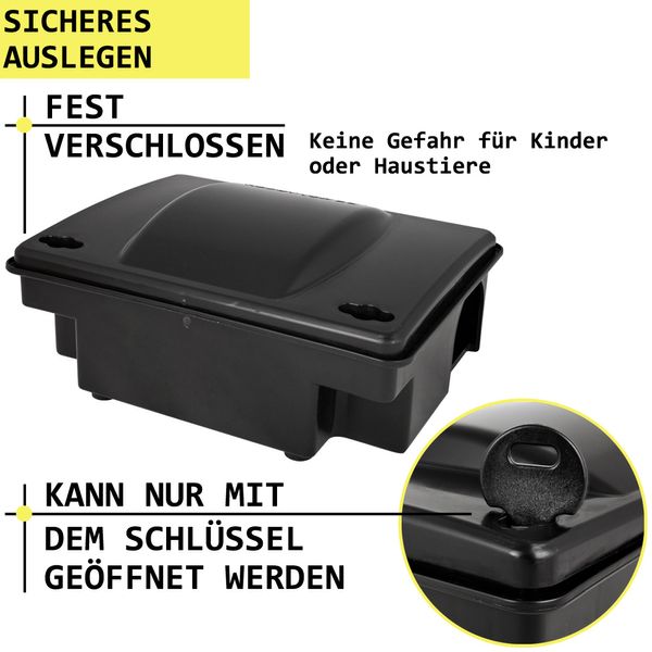 Kderstation Ratten Set Kderbox Garten Mausfalle Muse Rattenkderbox Box  Rattenkderstation Rattenfalle Kinder- Haustiersicher Koederbox Auswahl 1-  30 St. Petigi | Lagento.de