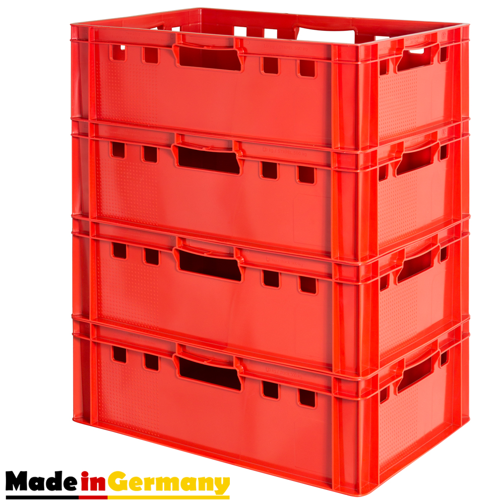 4x Euro Stacking Heavy Duty Plastic Storage E2 Containers Euro Stacking ...