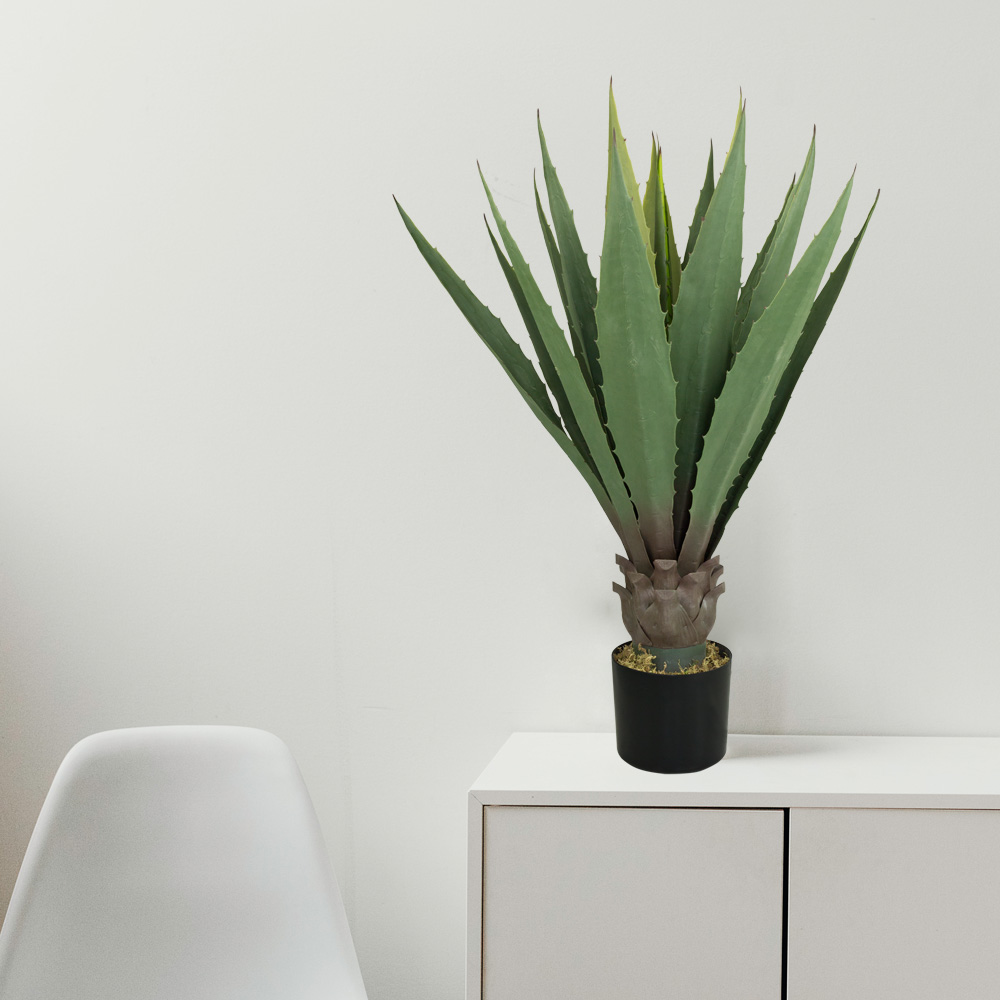 Pianta Artificiale Aloe Vera 54 Cm - Decorazione In Plastica Per Interni Ed Esterni - Foto 10