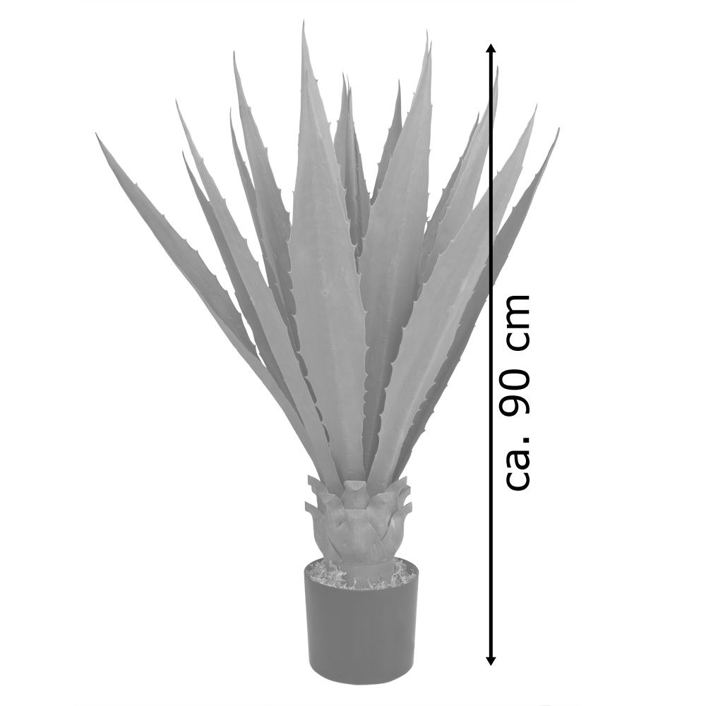 Pianta Artificiale Aloe Vera 54 Cm - Decorazione In Plastica Per Interni Ed Esterni - Foto 9