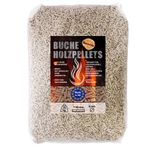 Pellet Di Legno Di Faggio 30 Kg - Per Griglia, BBQ, Affumicatura, Alimento Naturale Per Fuoco - Foto 11