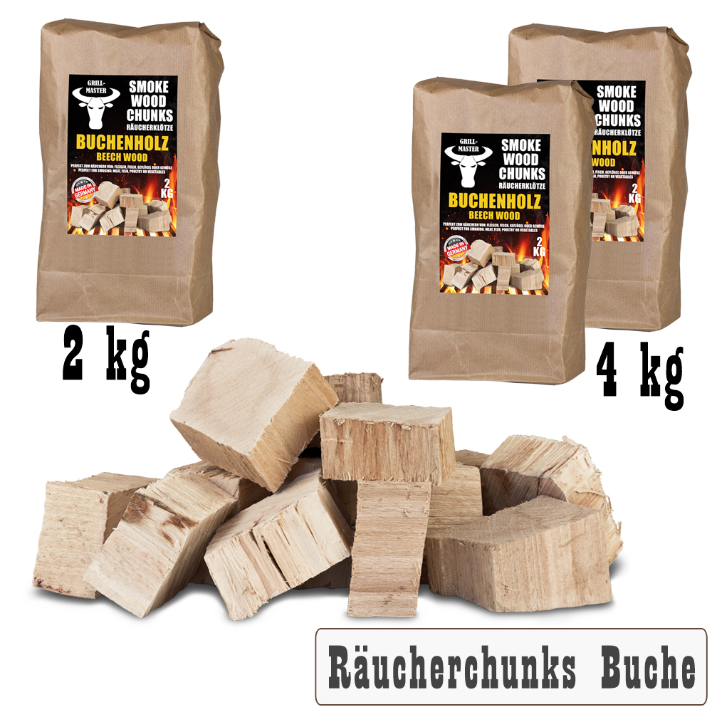 Räucherklötze Eiche 4kg - XXXXL Räucherholz Für Grill Und Smoker