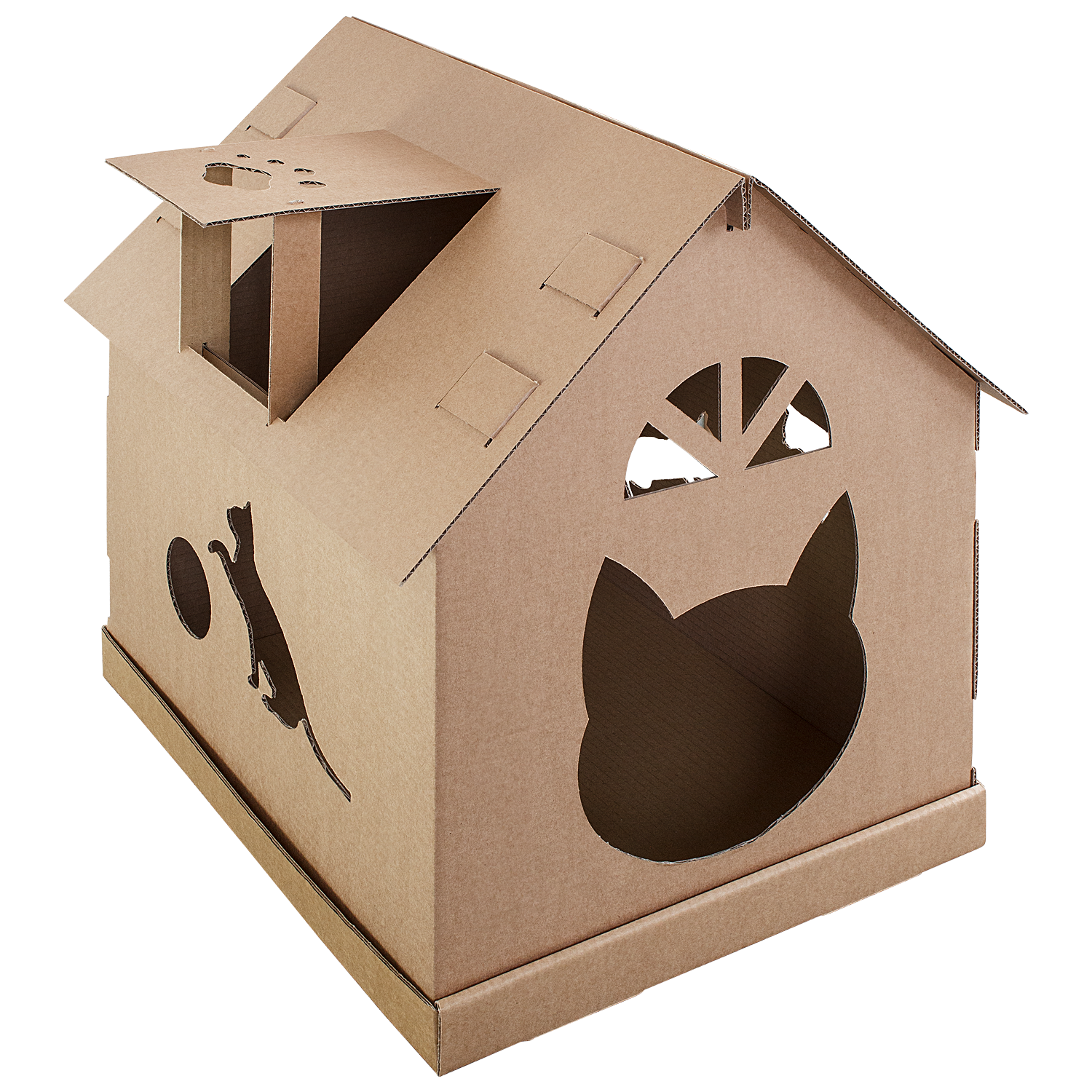 Cuccia Per Gatti In Cartone Rotonda - Con Catnip, Graffiatoio E Letto, Design Ecologico - Foto 13