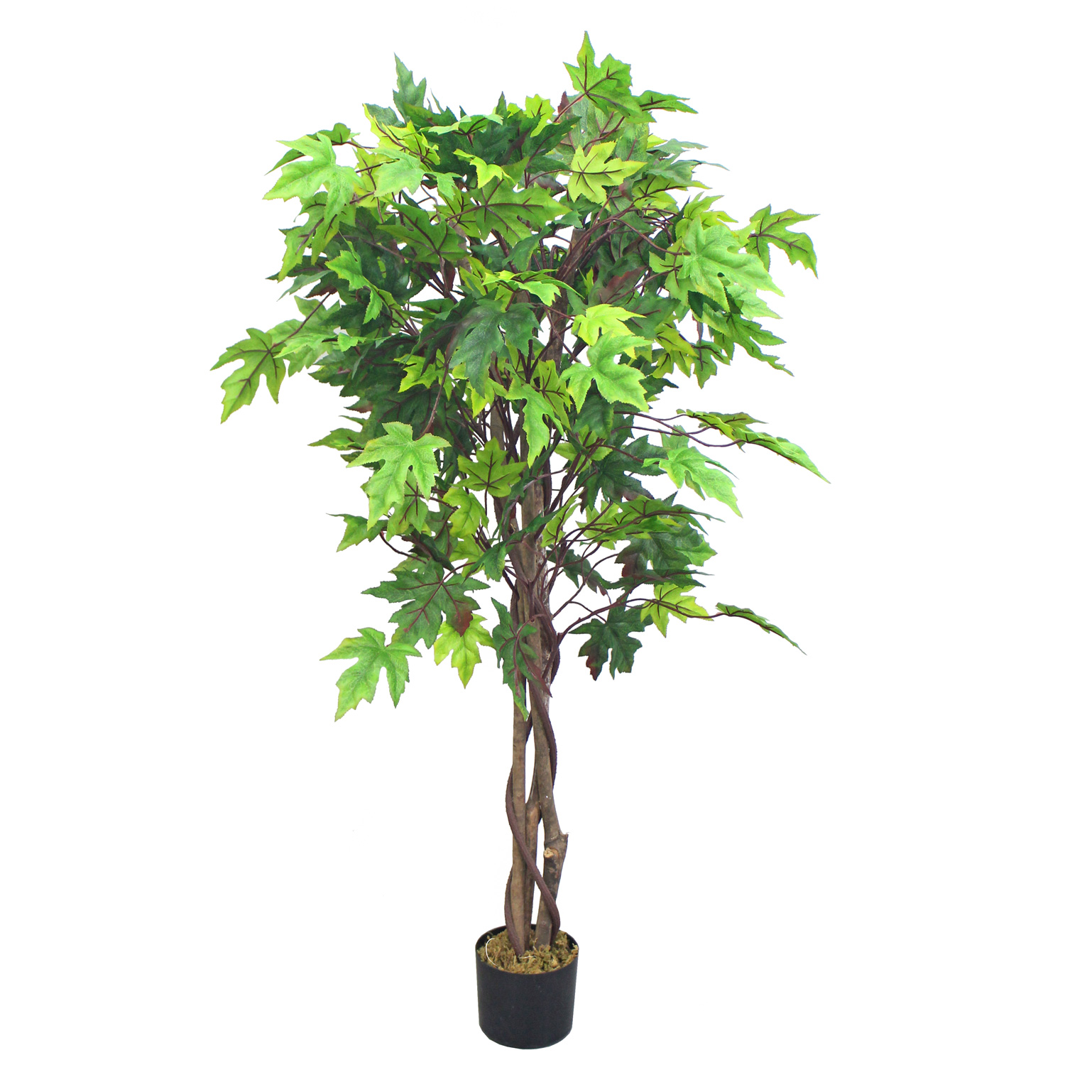 Ahorn Ahornbaum Kunstbaum Knstliche Pflanze mit Echtholz 130cm Decovego |  eBay.de