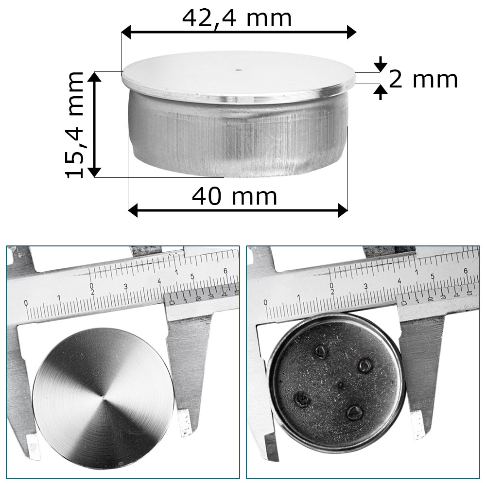 Tapa Con Gancho De Acero Inoxidable Para Pasamanos De Cuerda | Diámetro 28mm Y 30mm, Incluye Tornillo Prisionero