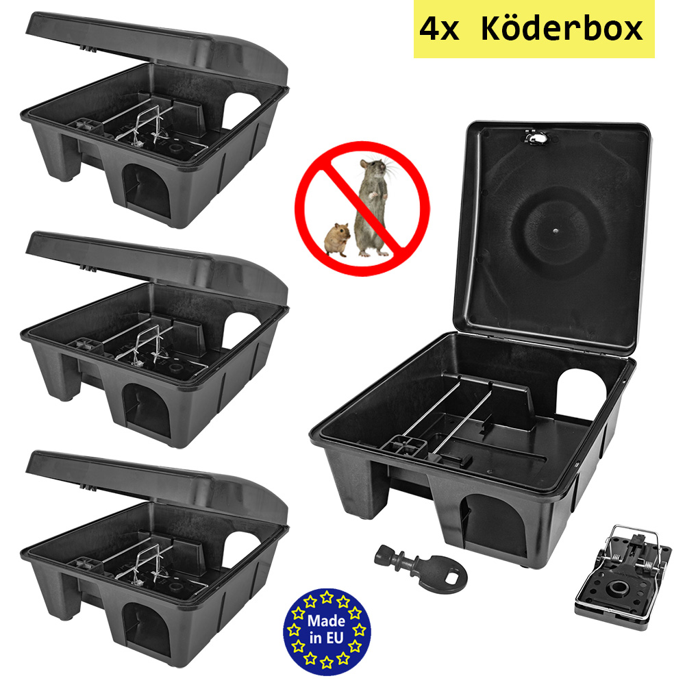 4x Kderbox Kderstation Musefalle Musebox Nagerkderstation Rattenbox  Petigi | eBay