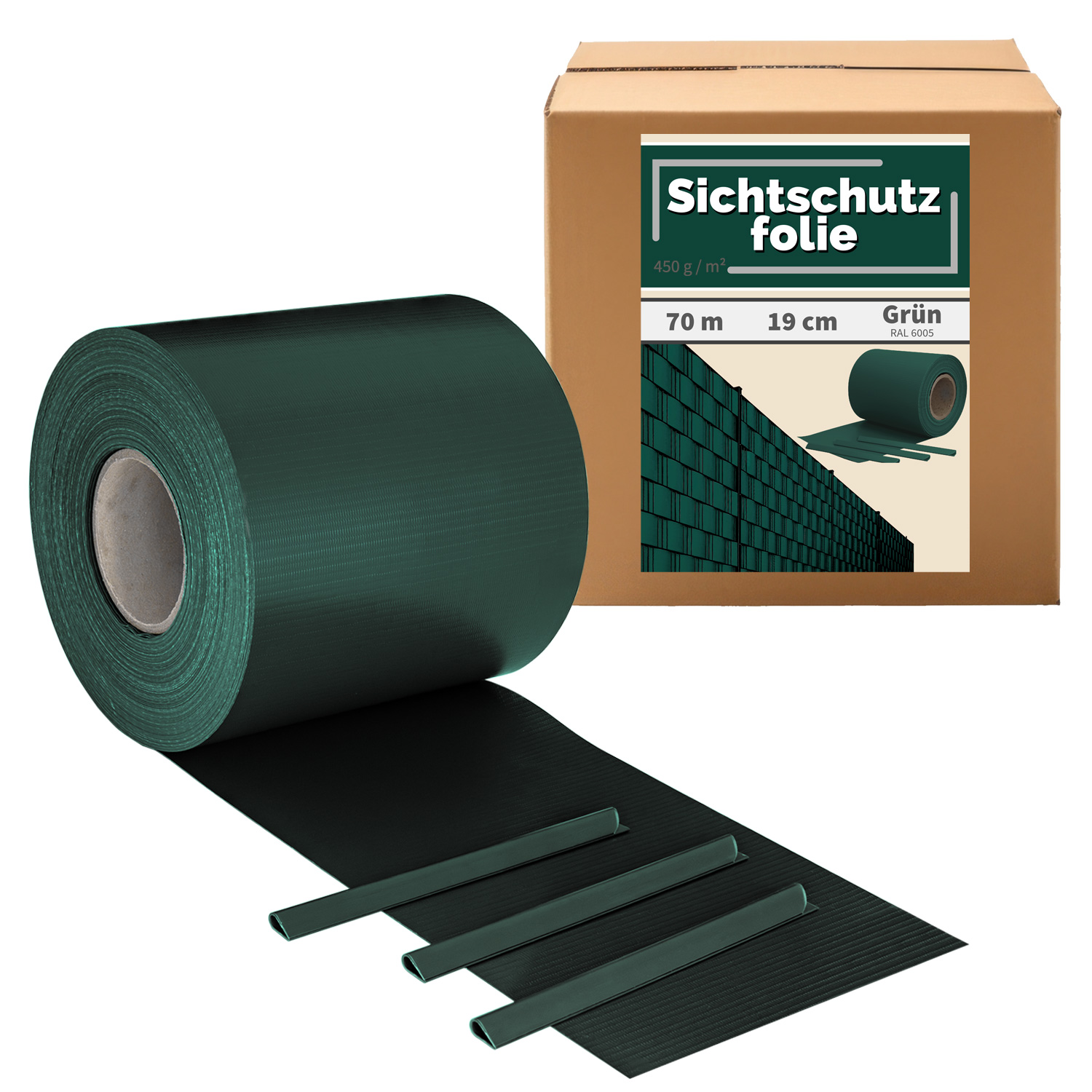 Nastro Setaccio Alberts Da Intrecciare - Verde RAL 6005, Rotolo 35m X 19cm, Ombreggiatura 80% Per Recinzioni