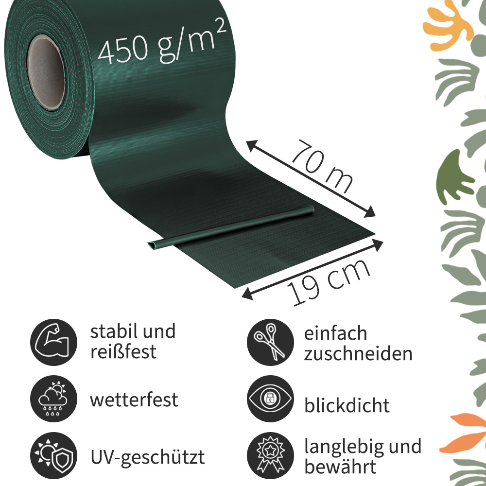 VINGO 30 strisce di privacy in PVC, frangivento in PVC antracite 2,5 m
