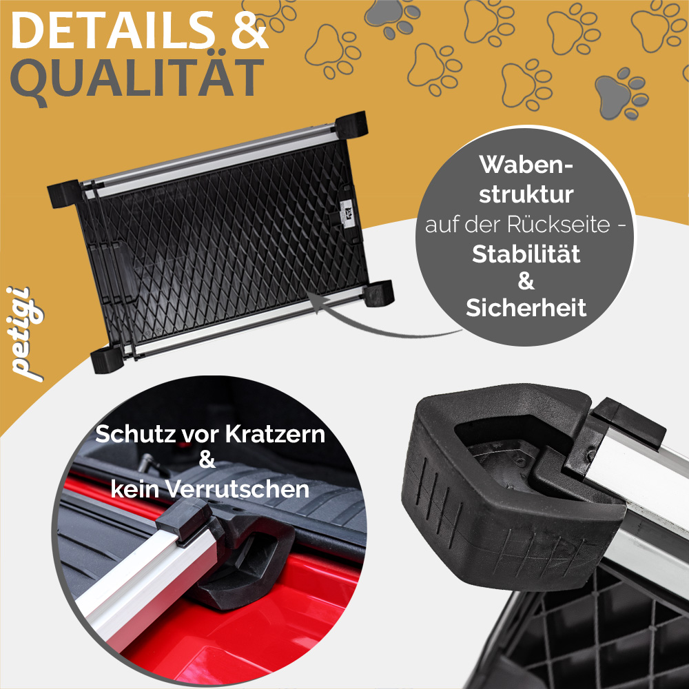 Teleskop Auto Hunderampe Ausziehbar Aluminium Hunde Rampe rutschfest 90kg  petigi | eBay