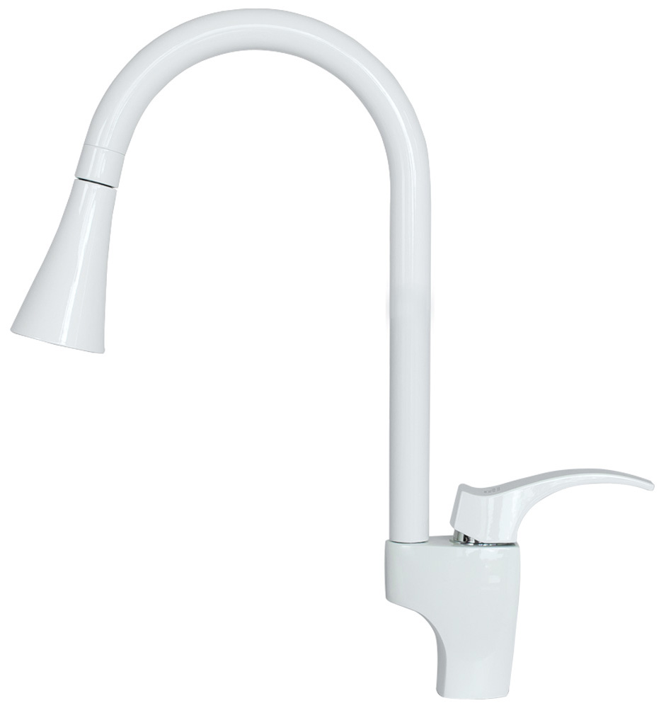 Sanlingo Design Kitchen Tap Single Lever Sink Faucet White