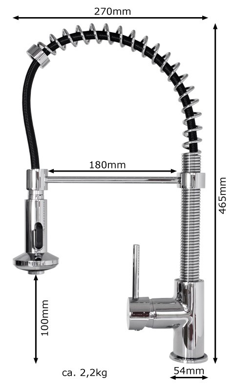 Küche Spüle Spülbecken Spültisch Spiral Einhebel Armatur Gastrobrause