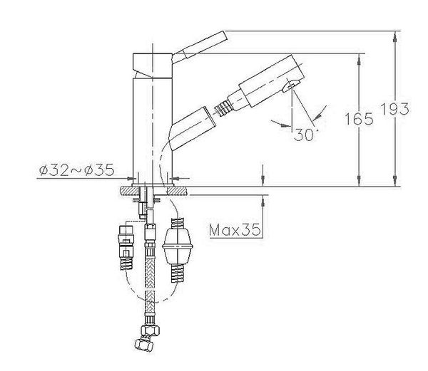 Design Küchen Armatur Wasserhahn Chrom Spülbecken Küche Ausziehbar