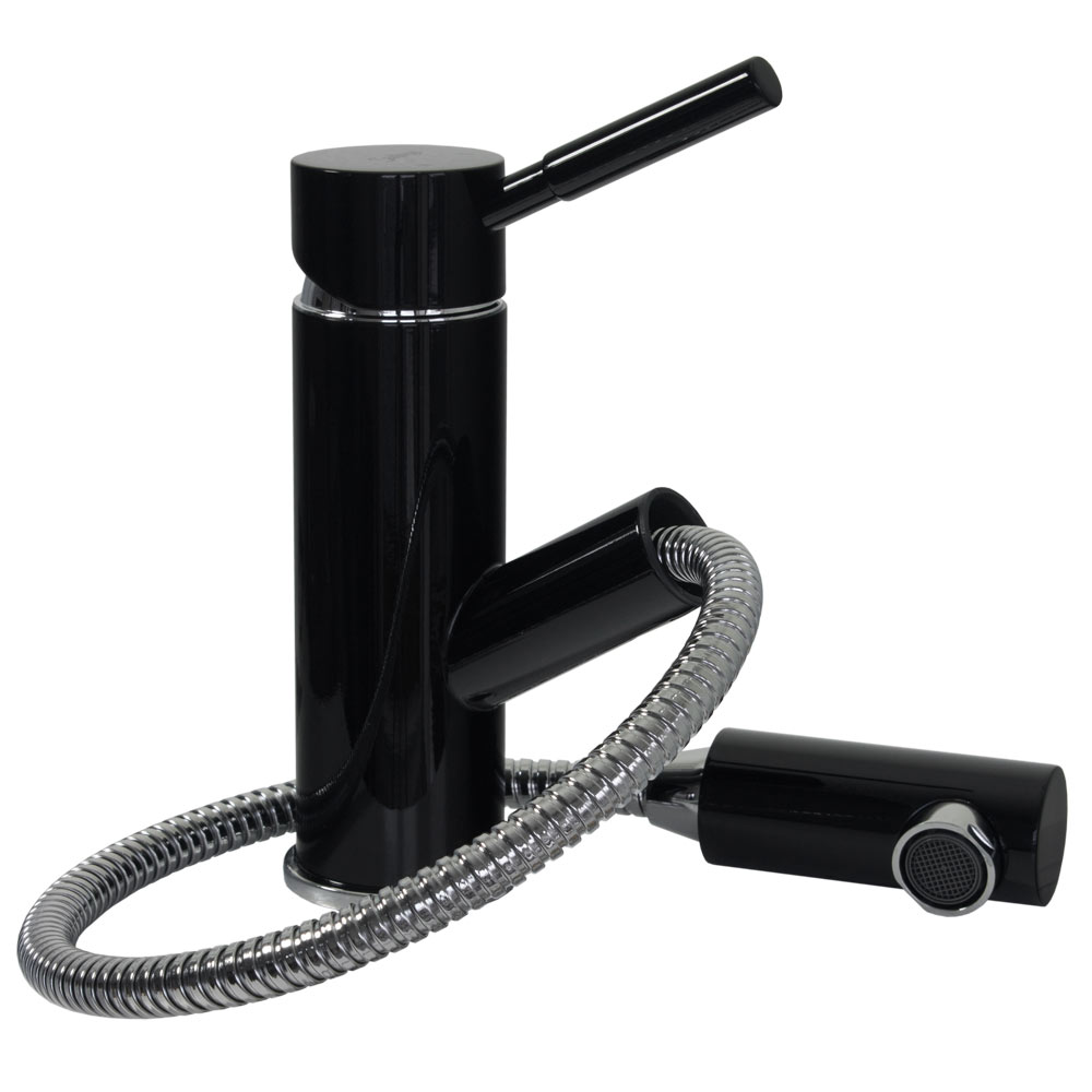 Design Küchen Armatur Wasserhahn Schwarz Glänzend Spülbecken Küche