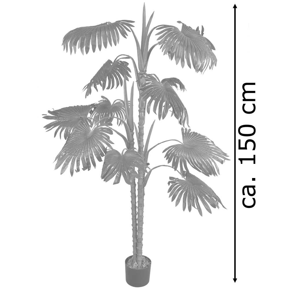 Palme Palmenbaum Fcherpalme Kunstpflanze Knstliche Pflanze 150 cm  Decovego | eBay