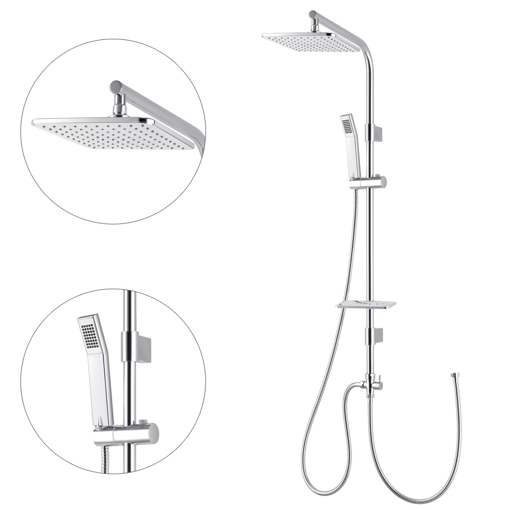 Design Set de Douche Douche de tête Douchette Effet Barre Douche à