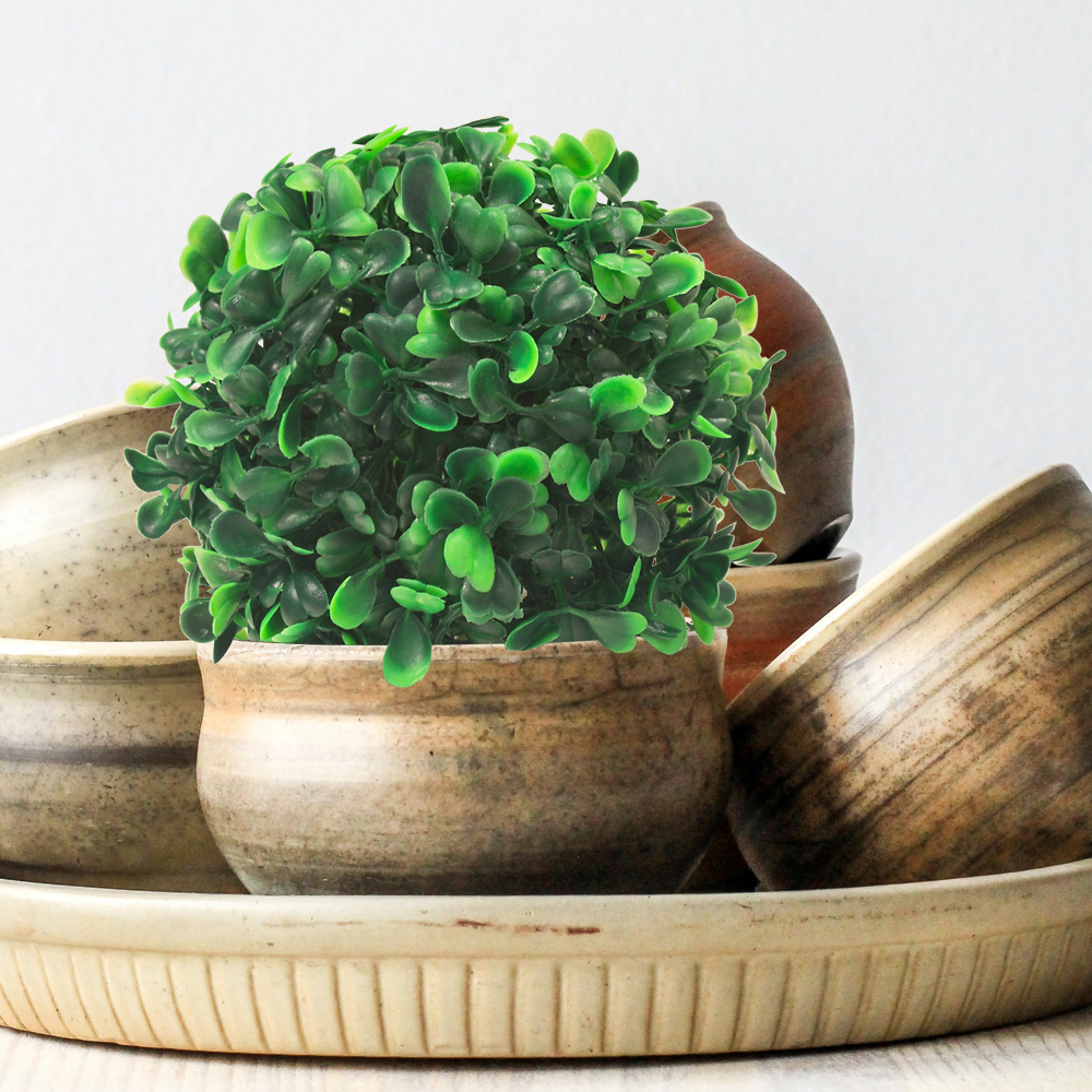Buchsbaum Kugel Knstliche Pflanze Buxus Deko 13cm Decovego | eBay
